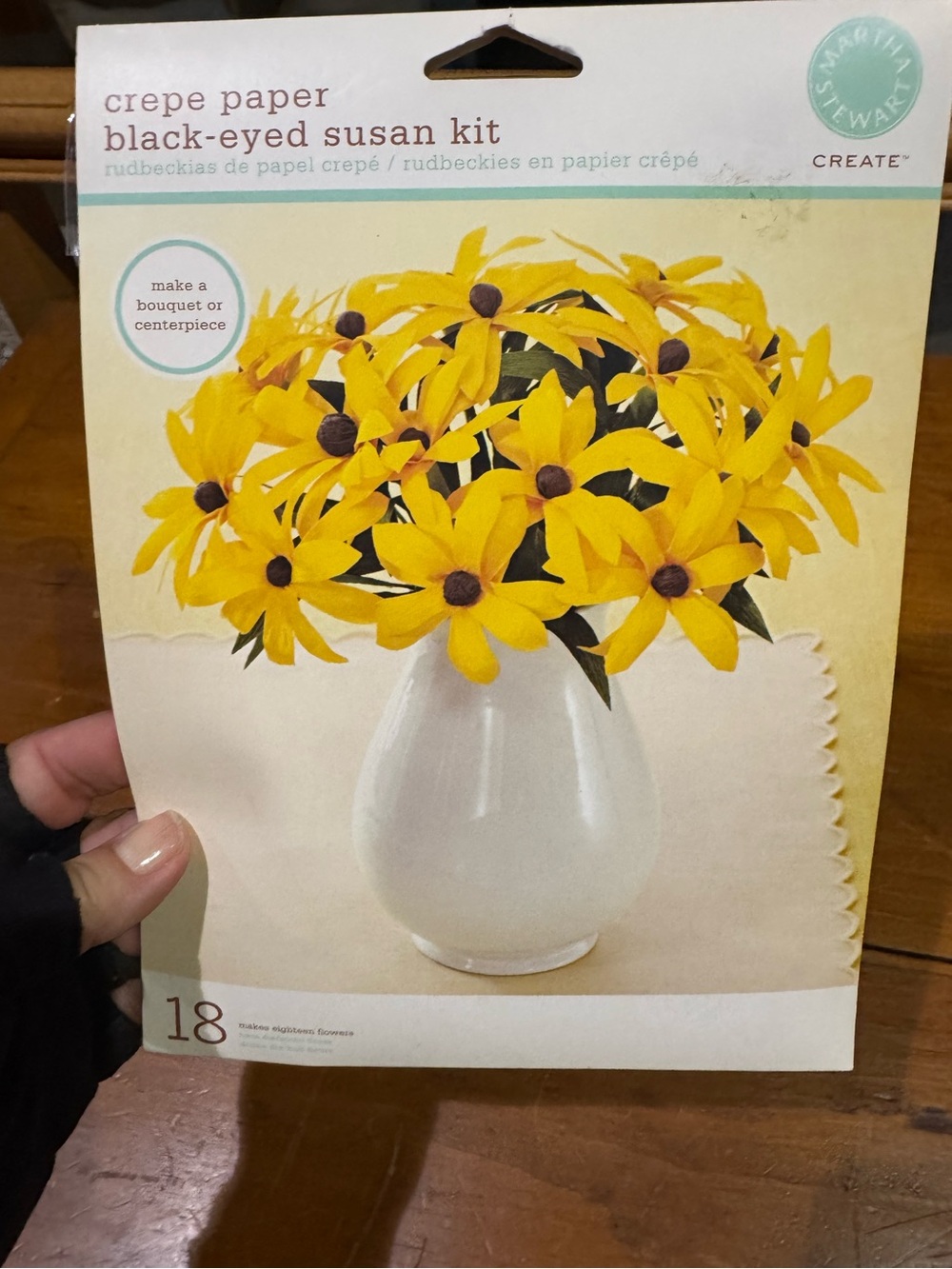 MARTHA STEWART crepe paper Black -Eyed Susan’s kit - NWT